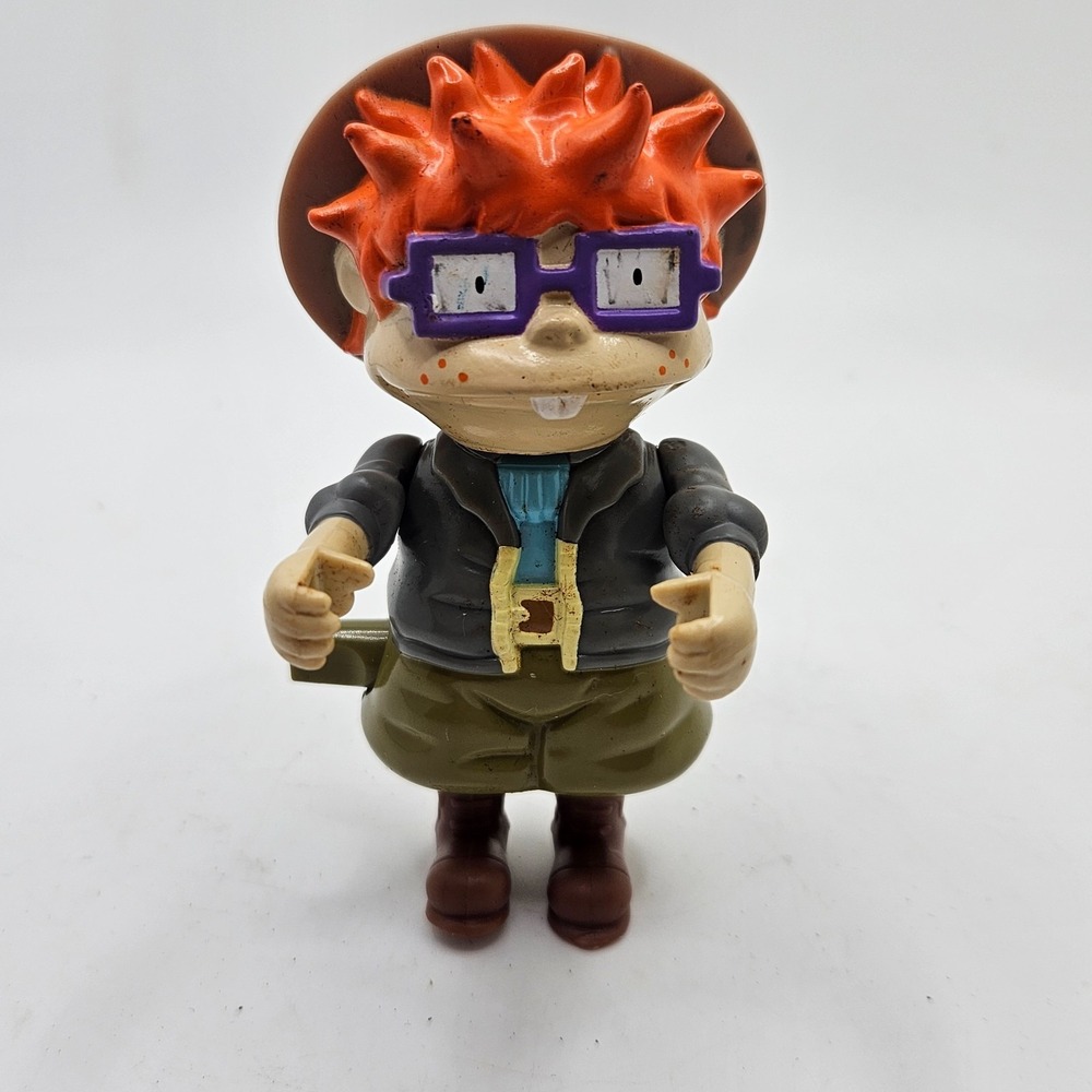 Vintage Rugrats Chuckie Finster Walking Wind Up Toy Figure Nickelodeon 4" Works